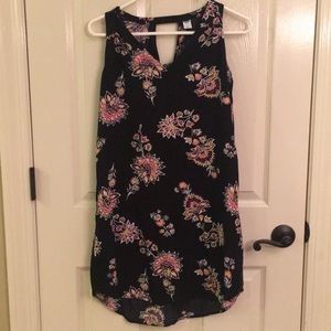 Black dress with floral details